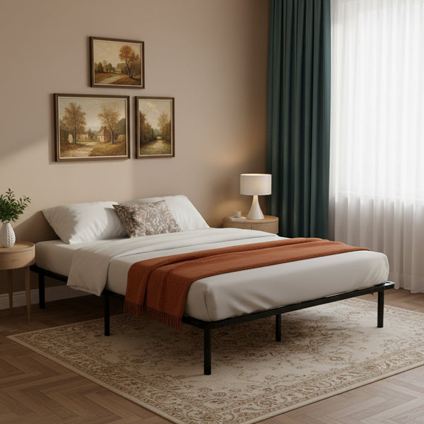 Graham Queen Metal Bed Frame - Black