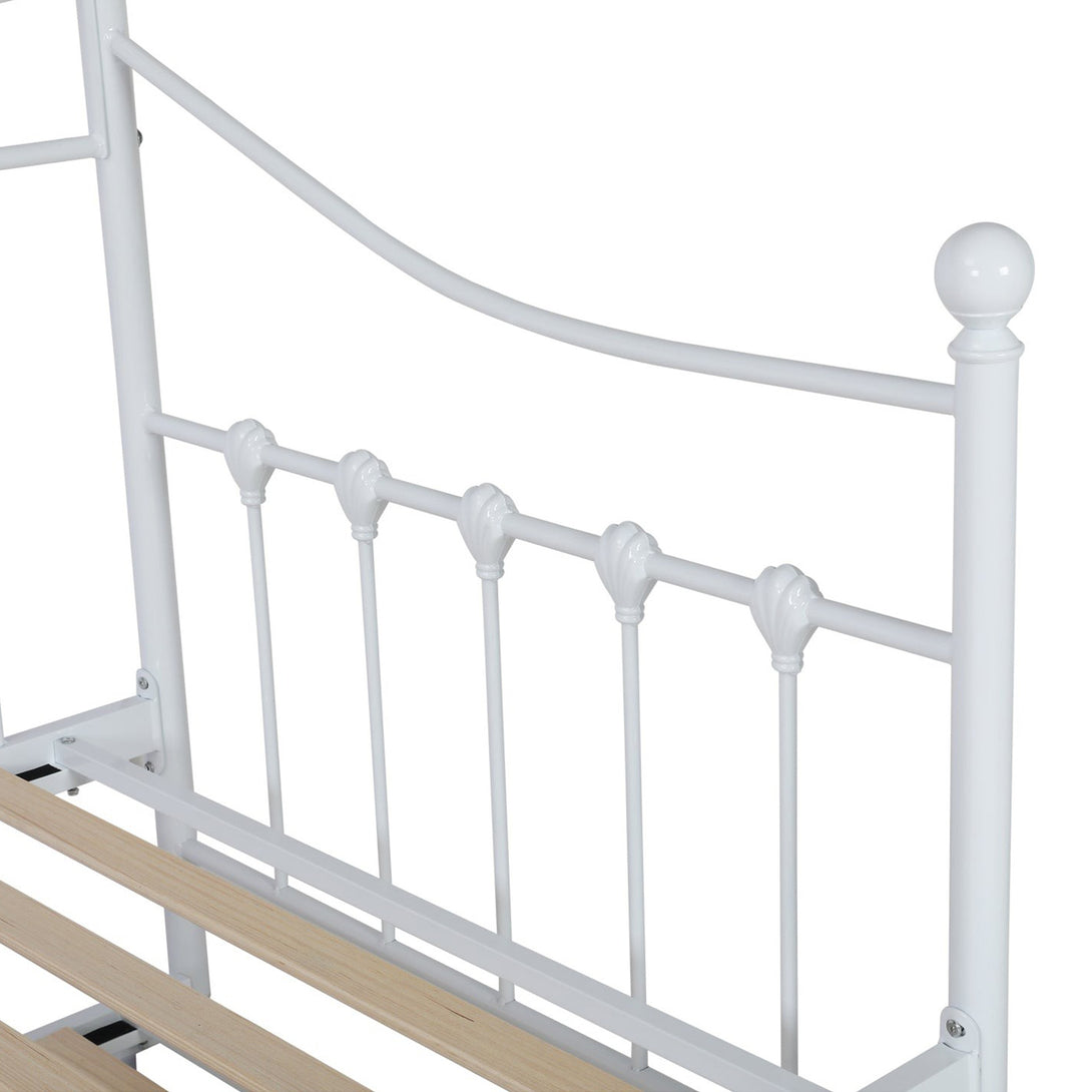 Hartz Single Metal Trundle Bed Frame - White