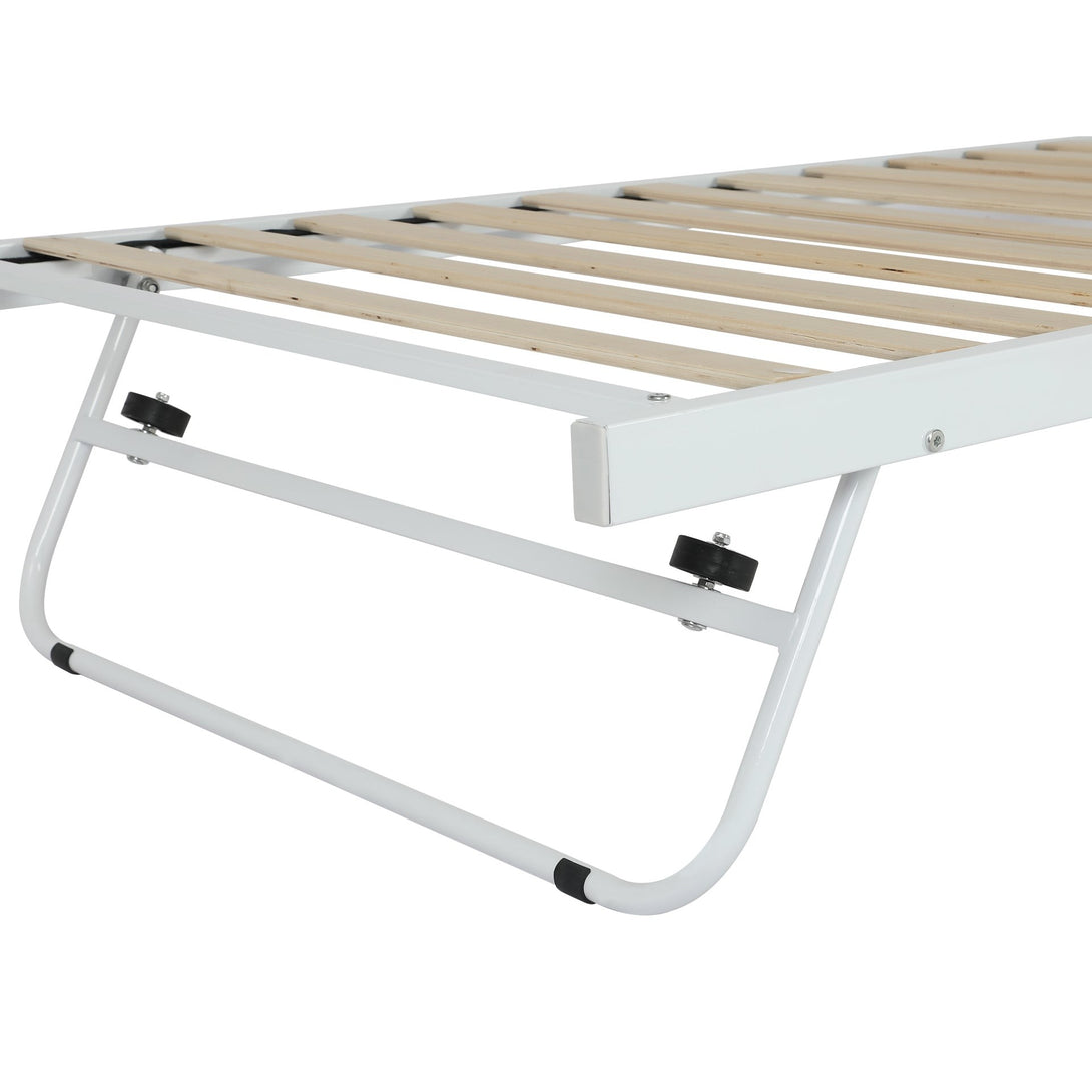 Hartz Single Metal Trundle Bed Frame - White