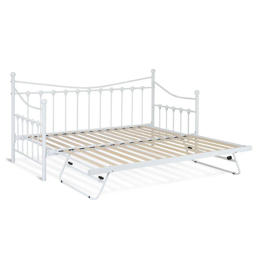 Hartz Single Metal Trundle Bed Frame - White