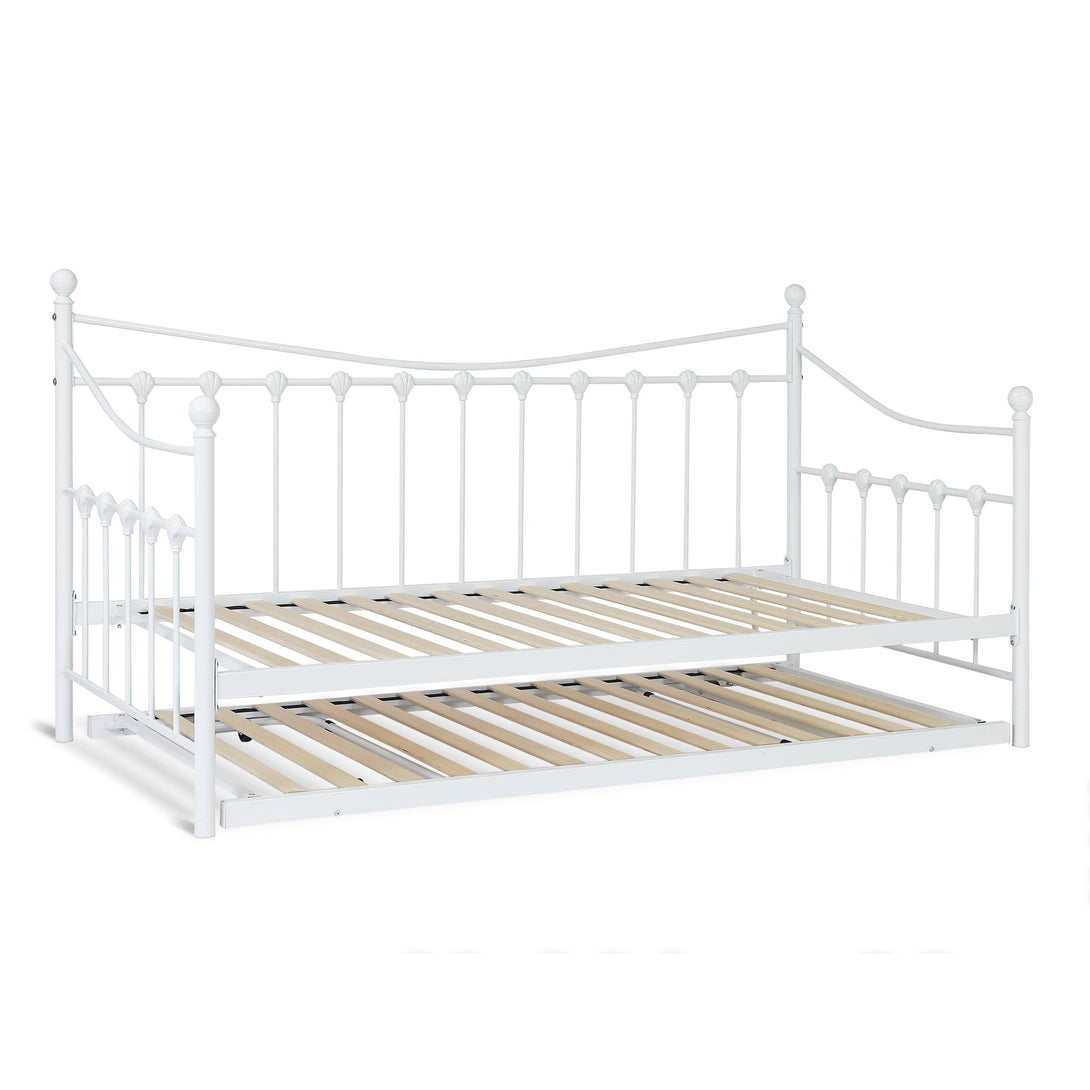 Hartz Single Metal Trundle Bed Frame - White