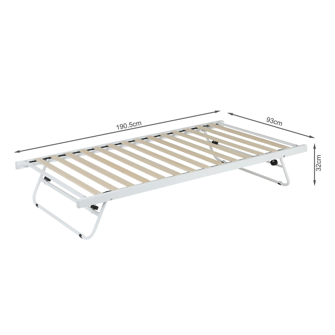 Hartz Single Metal Trundle Bed Frame - White