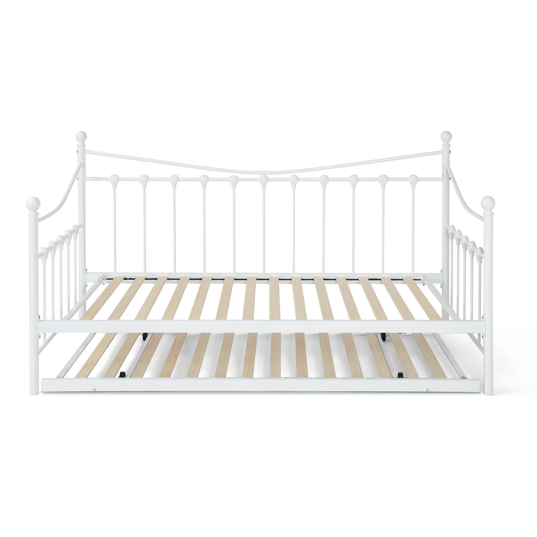 Hartz Single Metal Trundle Bed Frame - White