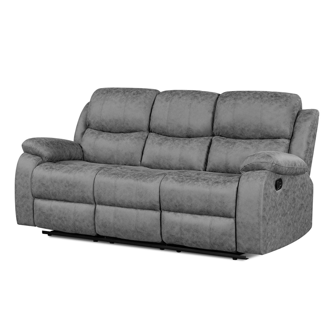 Wilson Manual 3 Seater Recliner Sofa - Grey