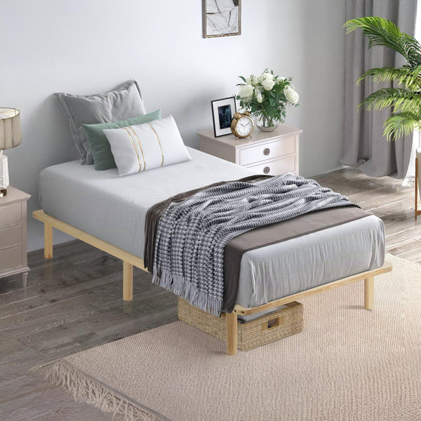 Ohio Single Wooden Bed Base - Natural