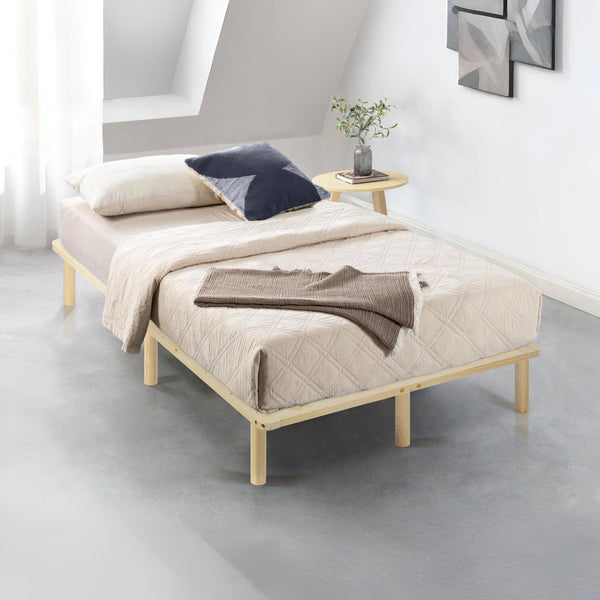 Ohio King Single Wooden Bed Base - Natural