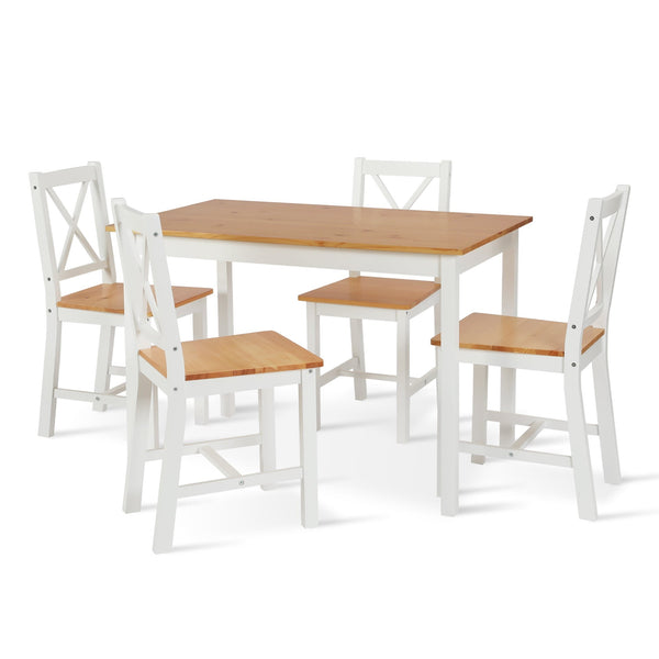 Palomo 5 Piece Dining Set - White
