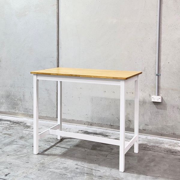 Avon 4 Seater Bar Table - Oak + White