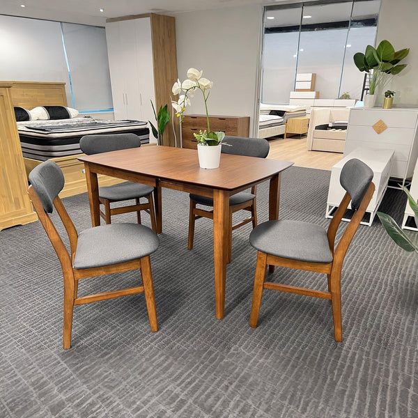Alfie 4 Seater Extension Dining Table - Walnut