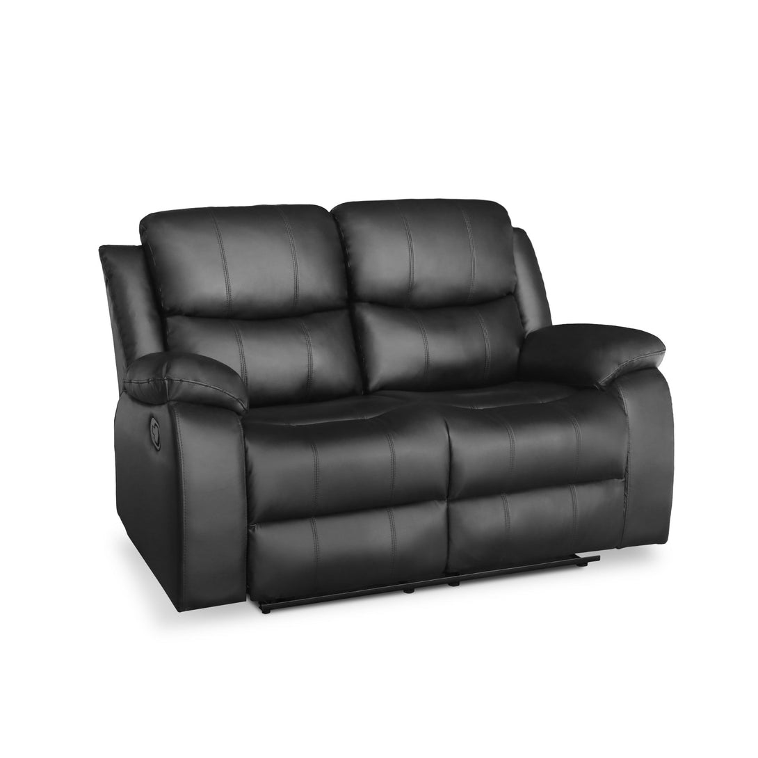 Wilson Manual 2 Seater Recliner Sofa - Black