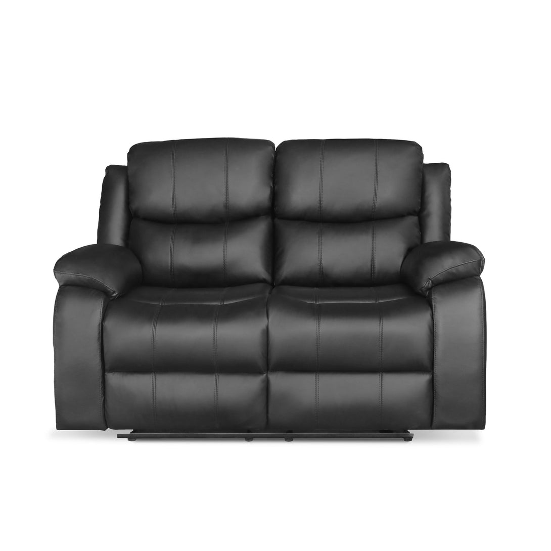Wilson Manual 2 Seater Recliner Sofa - Black
