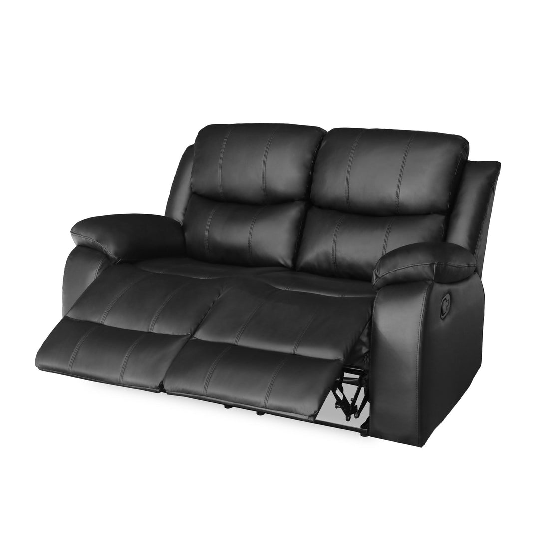Wilson Manual 2 Seater Recliner Sofa - Black