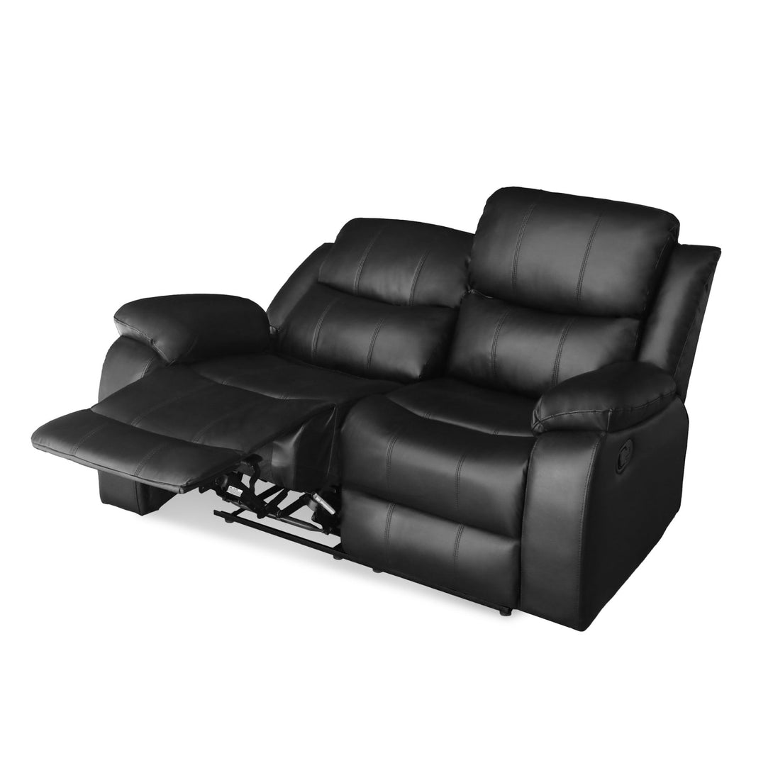 Wilson Manual 2 Seater Recliner Sofa - Black