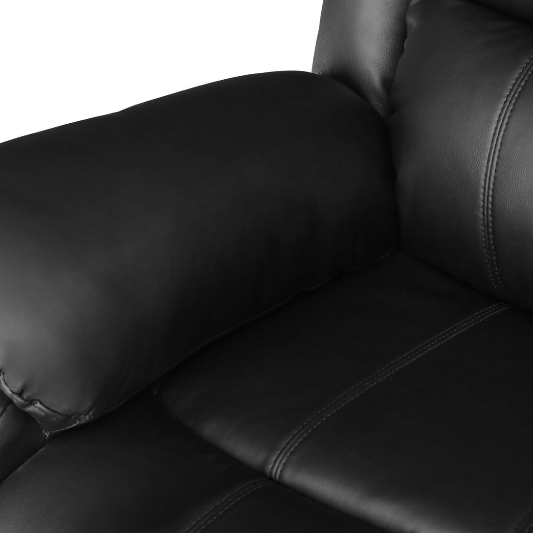 Wilson Manual 2 Seater Recliner Sofa - Black