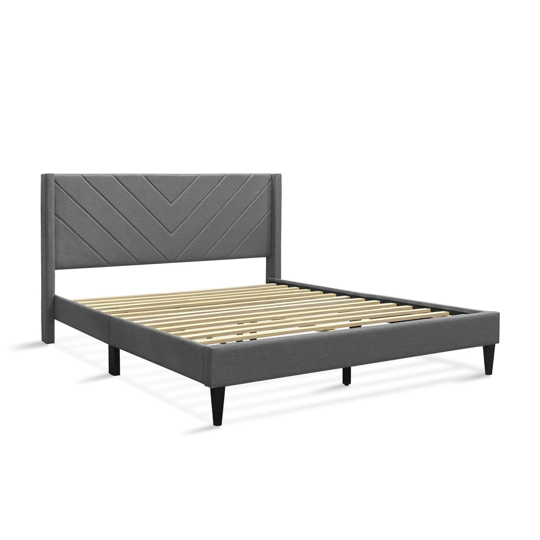 Bassie Queen Bed Frame - Light Grey