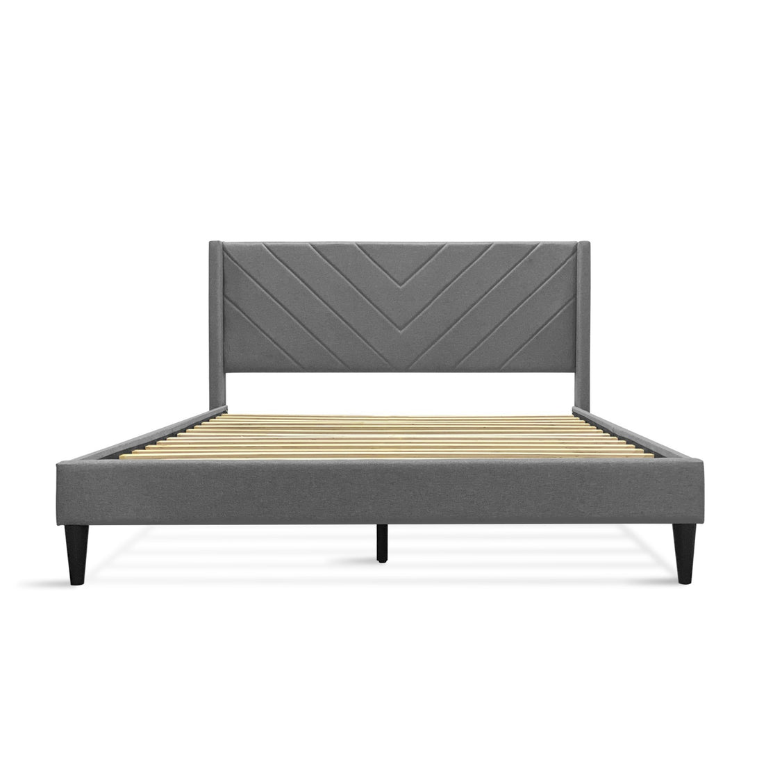 Bassie Queen Bed Frame - Light Grey