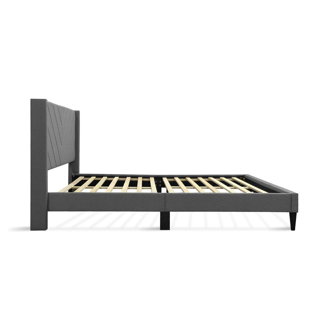 Bassie Queen Bed Frame - Light Grey