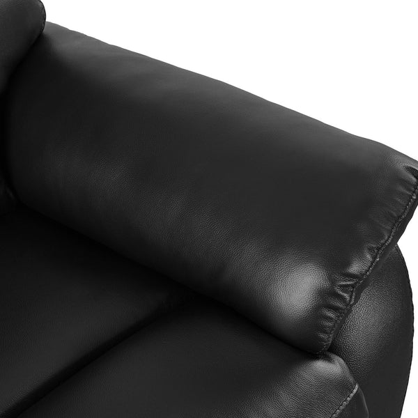 Charlton Leather 2 Seater Recliner Sofa - Black