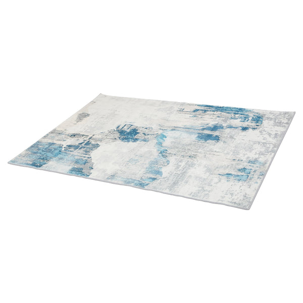 Premium Super Thick Non Shed Modern Rug Cloudy Blue 140x200cm