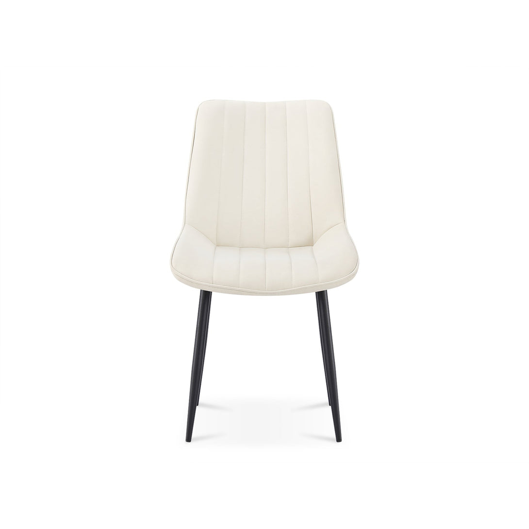 Amaia Dining Chair - Set of 4 - Beige + Black