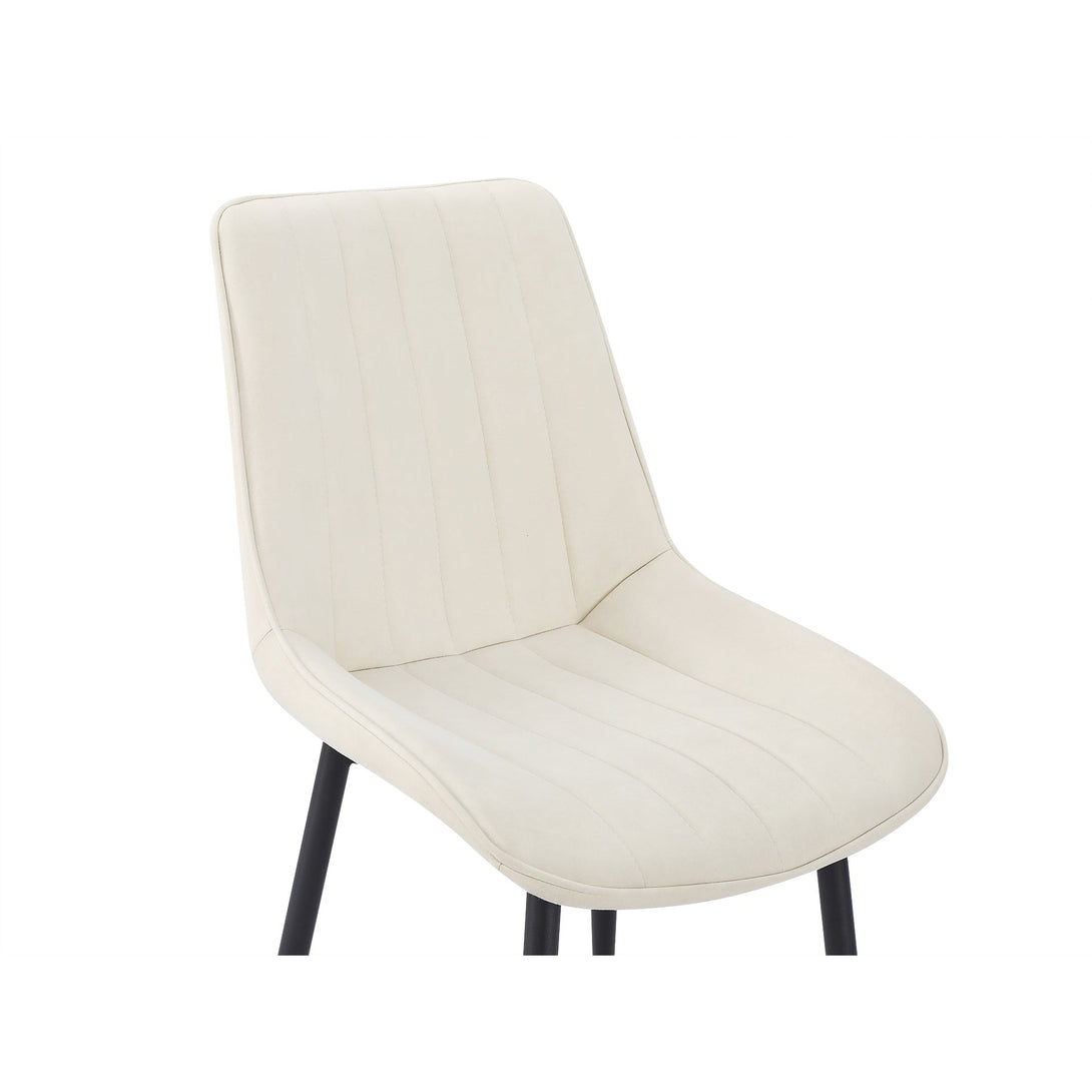 Amaia Dining Chair - Set of 4 - Beige + Black