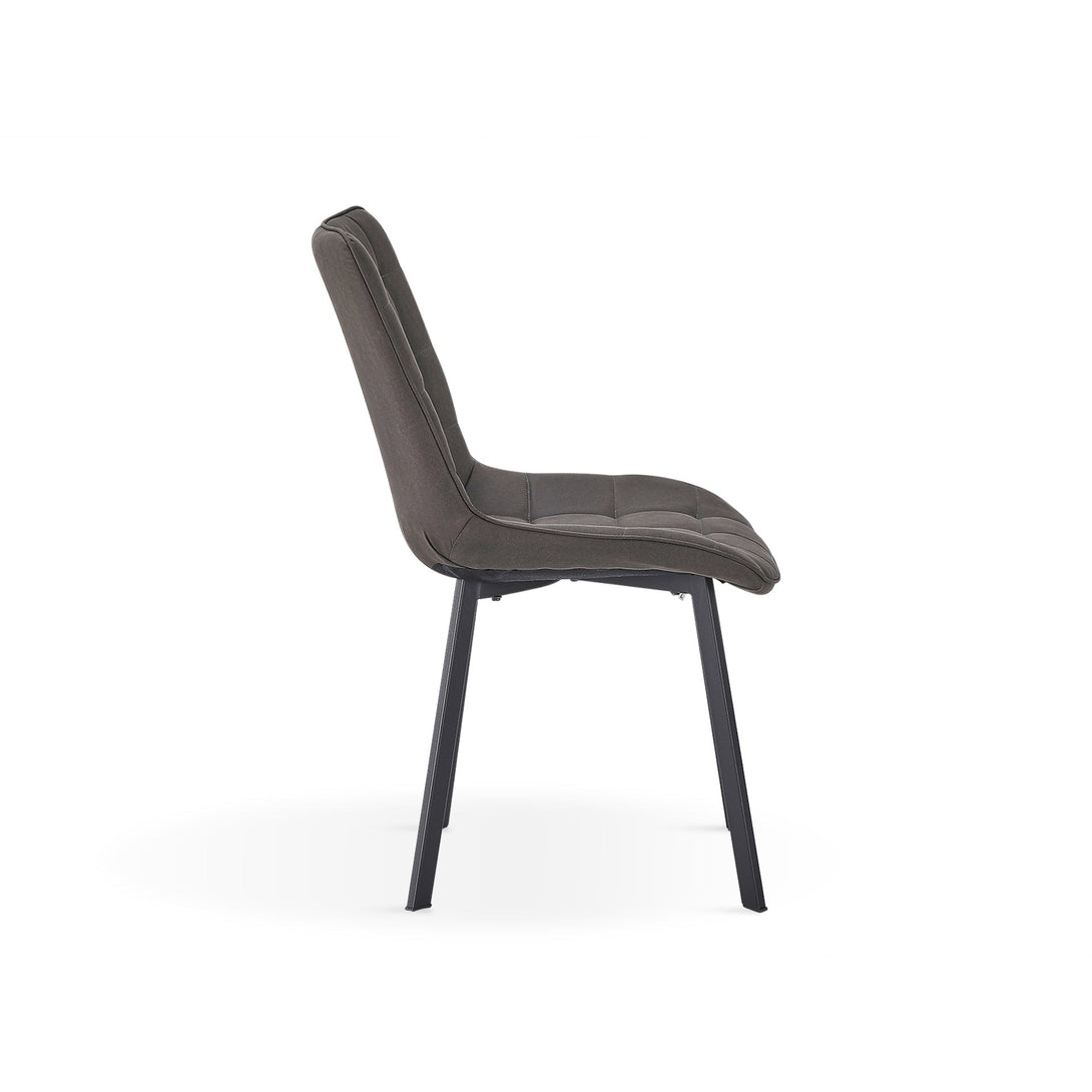 Nellie Dining Chair - Set Of 4 - Dark Grey + Black