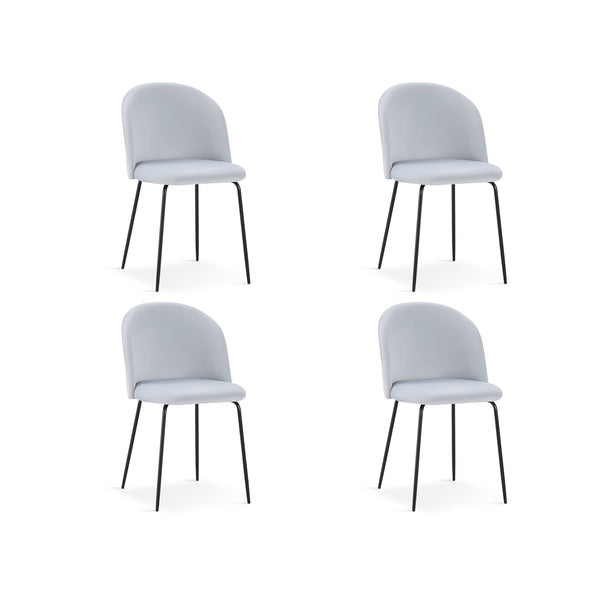 Zoya Dining Chair - Set of 4 - Cool Light Grey
