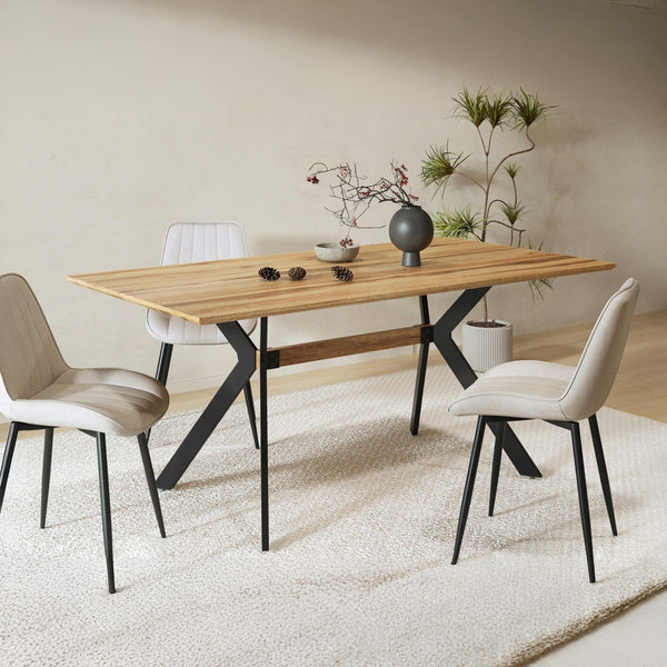 Cameron Rectangular Dining Table 160 x 90cm - Wood Grain
