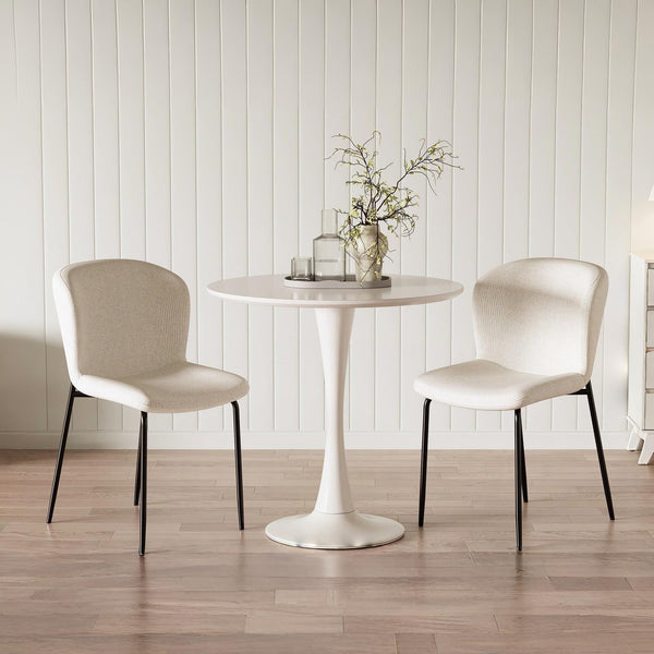 Alex Round Dining Table 80 x 75cm - White