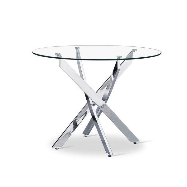 Ember Tempered Glass Round Dining Table 100 X 75cm