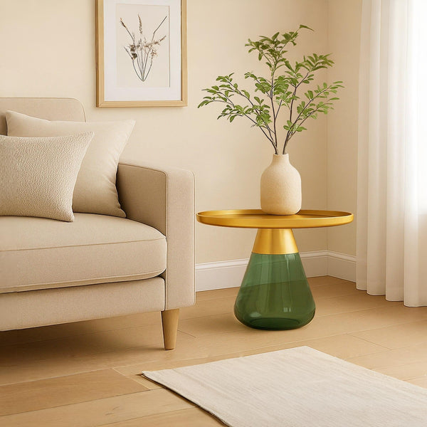 Hennie Round Coffee Table - Gold