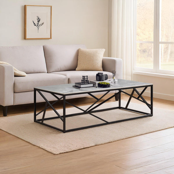Shane Rectangular Ceramic Coffee Table