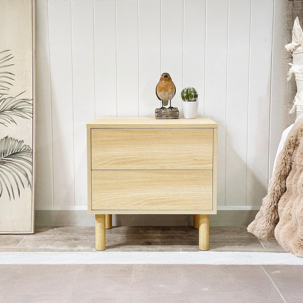 Custer Bedside Table - Oak