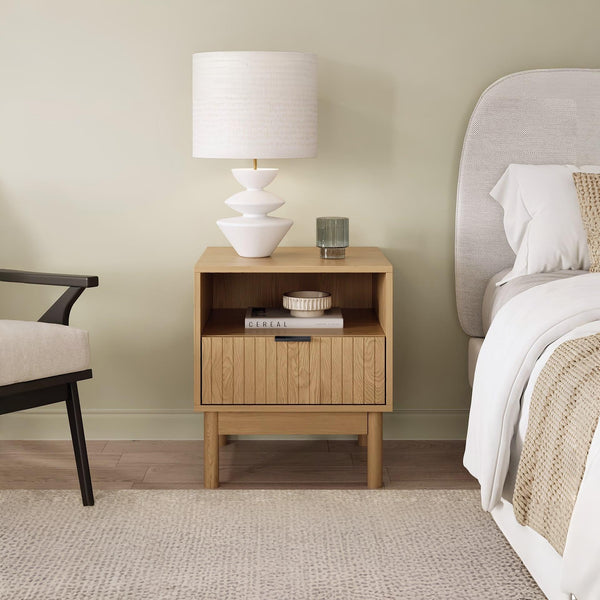 Sumter Bedside Table with Drawer - Oak