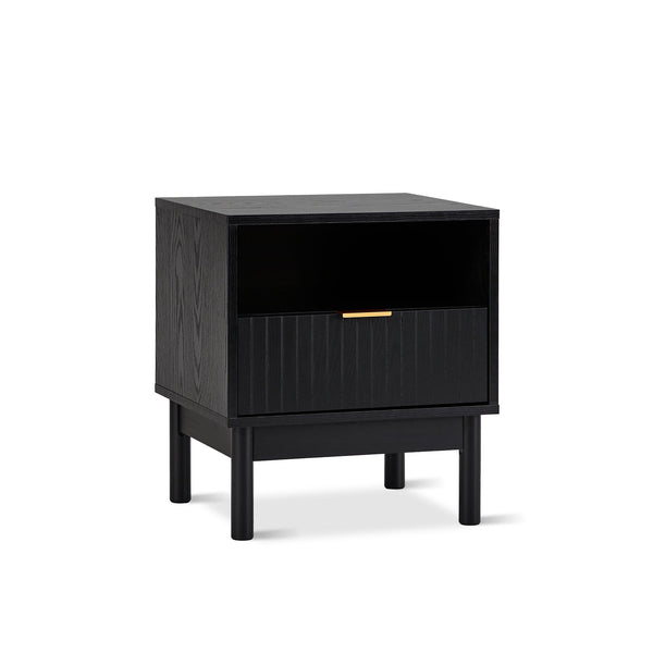 Sumter Bedside Table with Drawer - Black