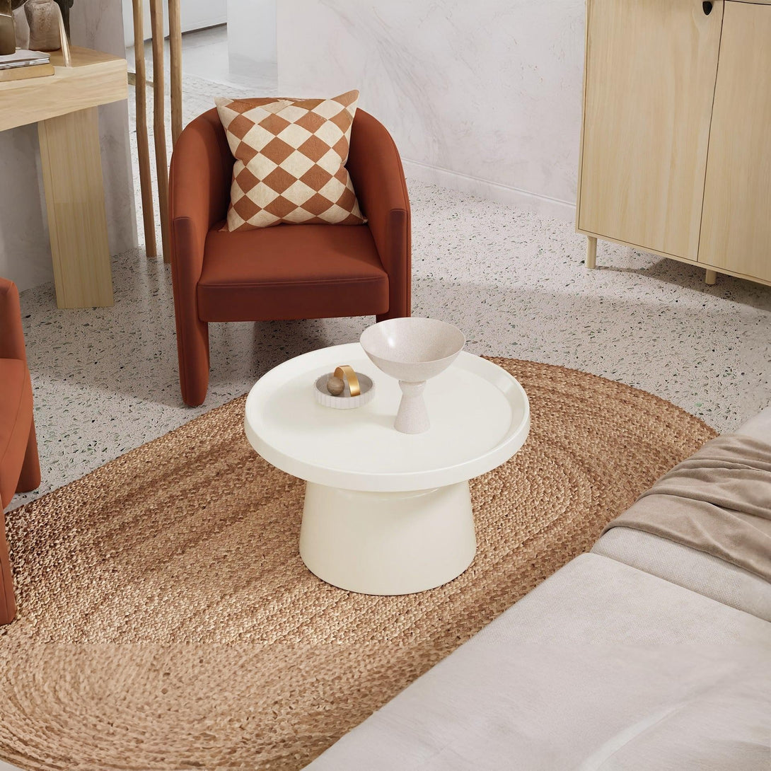 Quill 2 Piece Coffee Table Set - White + Black