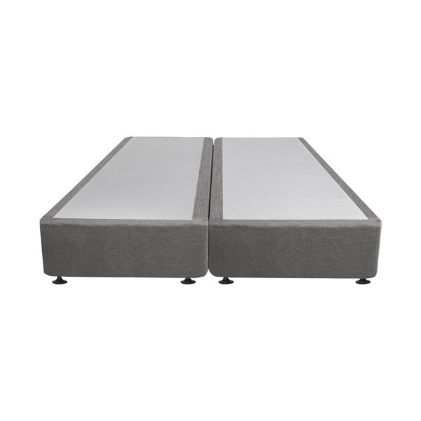 CHARLES Fabric Super King Split Bed Base 4 Drawers - GREY
