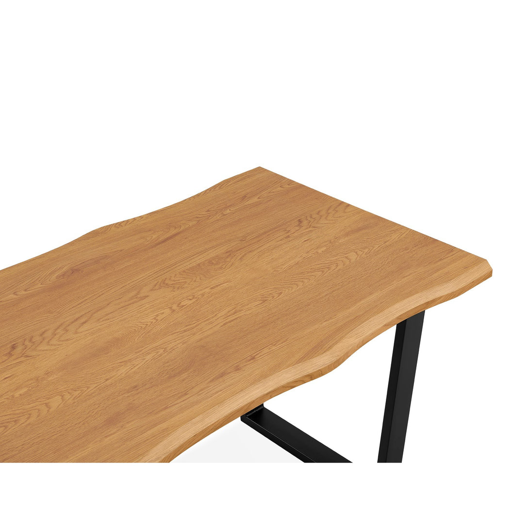 Bryce Dining Table 180 x 90cm - Oak + Black