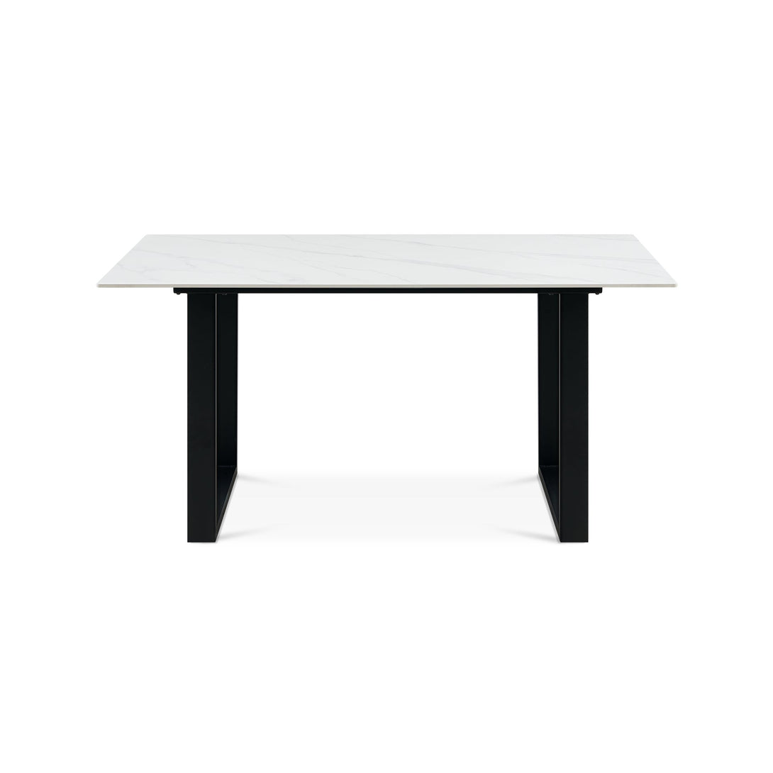 Bridger Matt Ceramic Dining Table 160 x 90cm - White
