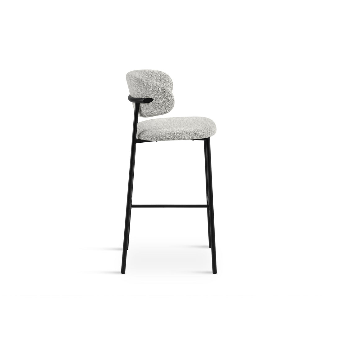 Tate Fabric Bar Stool - Set of 4 - Light Grey