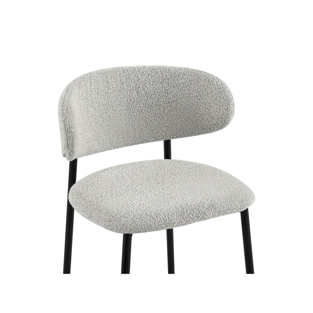 Tate Fabric Bar Stool - Set of 4 - Light Grey