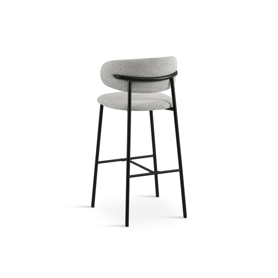 Tate Fabric Bar Stool - Set of 4 - Light Grey