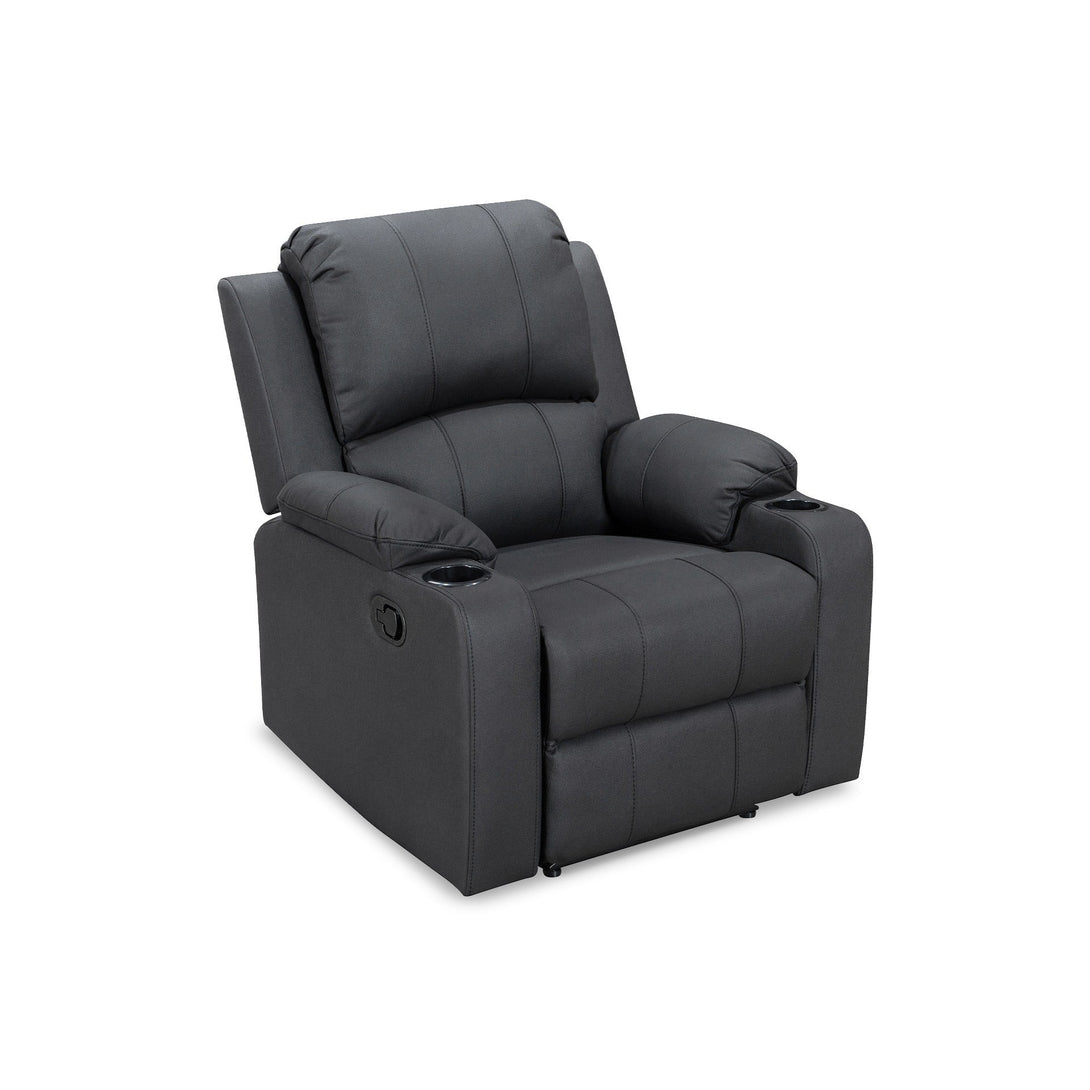 Marton Manual Recliner Chair - Black