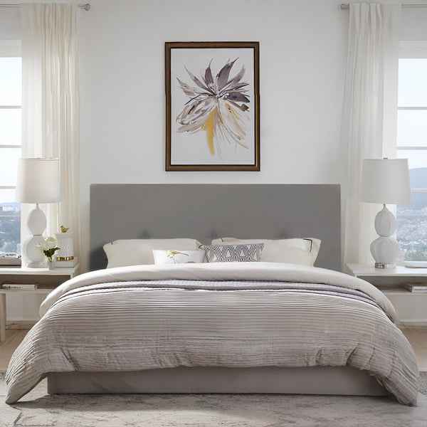 MORGAN Upholstered Headboard Queen - SLATE