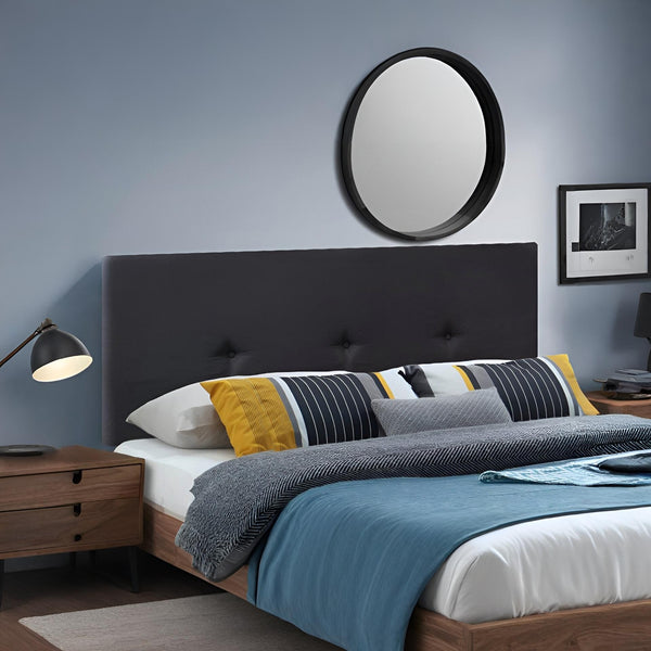 MORGAN Upholstered Headboard King - BLACK