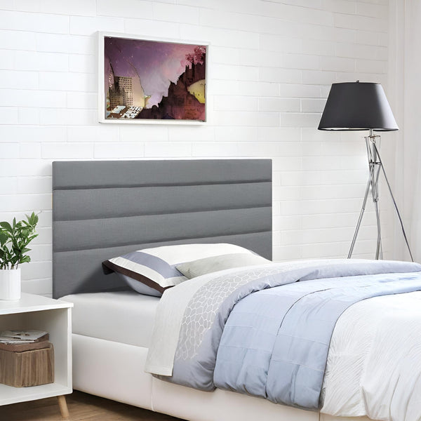 WENDY Upholstered Headboard King Single - GREY