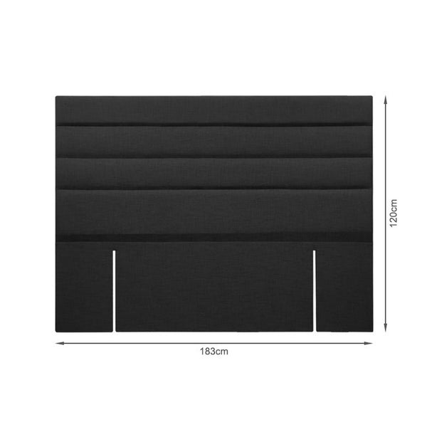 WENDY Upholstered Headboard Super King - BLACK