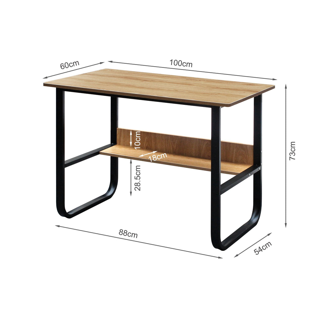 Andrea 100cm Computer Desk - Black