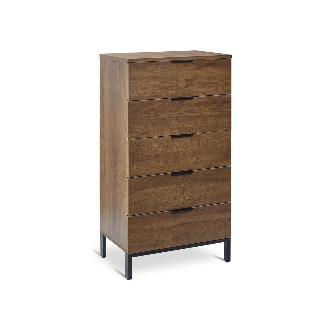 Ocala Tallboy 5 Drawer Chest Dresser - Walnut