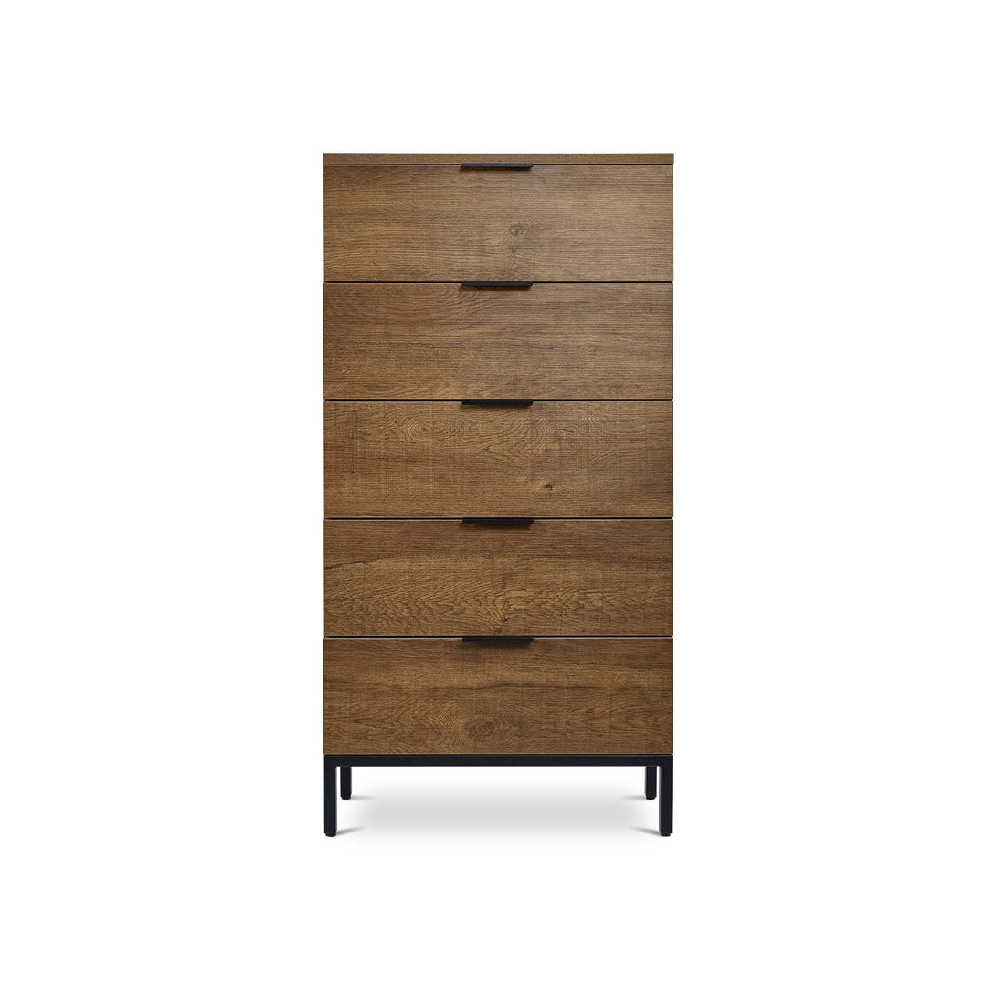Ocala Tallboy 5 Drawer Chest Dresser - Walnut